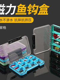 Magnetic Fishing Tackle Box, Lure Storage Case, Multi-functional Fishing Tool Box for Hooks and Baits