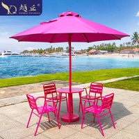 Rose Red Beach Sunshade Umbrella Outdoor Patio Large Sun Umbrella Camping Pool Outdoor Center Pole Umbrella