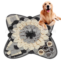 New Pet Sniffing Mat Slow Feeder Toy for Dogs - Flower Grey Series