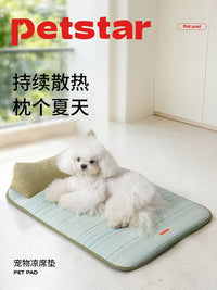 Pet Cooling Mat for Dogs and Cats - Summer Rattan Sleeping Pad