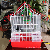 Portable Small Bird Cage for Parakeets, Finches, Lovebirds - Iron Metal Aviary Cage
