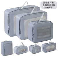 Travel Compression Packing Cubes Set Waterproof Large Capacity Clothes Organizer Luggage Storage Bags