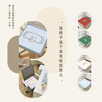 Cartoon Animal Faux Leather Seat Cushion for Office Chair, 40x40cm Non-Slip Wear-Resistant