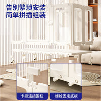 Portable Transparent Pet Playpen for Small Dogs Indoor Puppy Enclosure with Movable Panels
