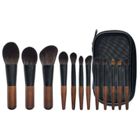 Mini Portable Makeup Brush Set with Soft Synthetic Bristles for Travel Eyeshadow and Full Face Application