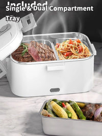 1800ml Large Capacity Portable Electric Lunch Box for Car & Home, Self-Heating, No Water Injection Needed