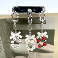 Christmas Sweetheart Beaded Keychain Phone Charm for Best Friends