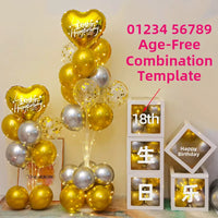 18th Birthday Party Decoration Kit with Balloons for Girls and Boys