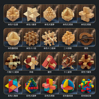 Kongming Luban Lock Brain Teaser Puzzle Set for Kids