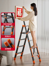 Telescopic Aluminum Alloy Ladder, Multi-functional Folding A-Frame Ladder for Home and Engineering Use, Portable