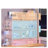 Acrylic Desktop Pegboard Shelf Organizer Multi-layer Display Storage Rack for Office Desk