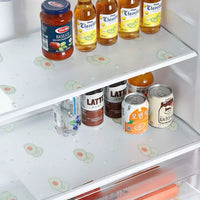 Refrigerator Drawer Liner, Non-Slip, Washable, Avocado Print Shelf Liner for Kitchen Cabinets and Tables