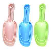 Candy Color Plastic Ice Scoop Set for Home Baking, Flour, Grain, Feed, and Ice Cubes