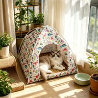 4D Breathable Mesh Pet Tent Bed for Cats, All Seasons