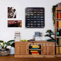 Wooden Toy Car Display Shelf Wall Mounted Acrylic Model Storage Cabinet Multi-layer Detachable