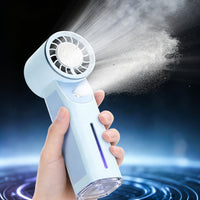 Portable Misting Fan with Ice Compress Function, USB Rechargeable Handheld Cooling Fan