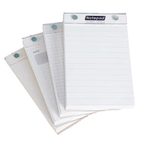 Acrylic Hardcover Tear-Off Notepad with Clip, Portable Mini Notebook with Detachable Lined/Grid Pages