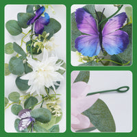 Artificial Eucalyptus Rose Butterfly Vine Garland for Wedding & Festival Decor