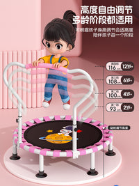 Kids Indoor Mini Trampoline with Handlebar, Foldable Exercise Rebounder for Children