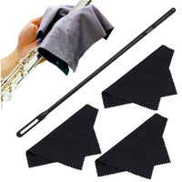 Flute Cleaning Rod and Cloth Set for Wind Instruments