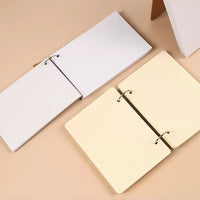 A6 Hardcover Loose-Leaf Notebook for English Vocabulary & Sketching, Portable & Detachable