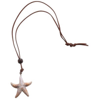 Seashell Starfish Conch Pendant Necklace for Women, Beach Vacation Style