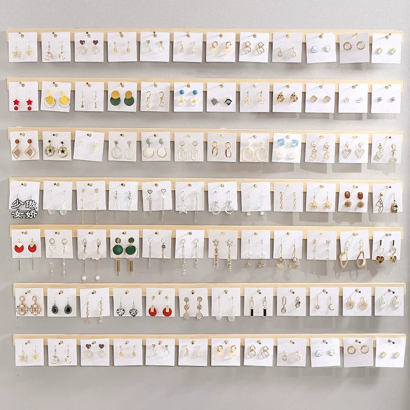 Wall-Mounted Jewelry Organizer Rack for Earrings, Necklaces, and Studs