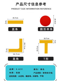 X-ACE Court Marker Lines for Tennis, Soccer, Badminton - Self-Adhesive Floor Decals