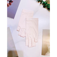 UV Protection Half-Finger Ice Silk Driving Gloves for Women
