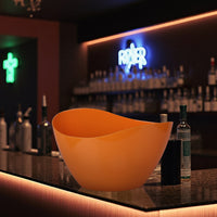 8L Wavy Clear PS Ice Bucket for Bar KTV Parties