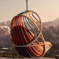 Outdoor Rattan Woven Swing Basket Chair for Villa Courtyard Balcony
