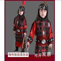 Kids' Ancient Chinese General Armor Costume for Stage Performance