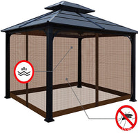 Outdoor Retractable Mosquito Net Gazebo for Patio and Garden