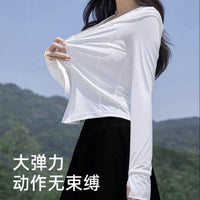 Women's Summer Ice Silk Breathable UPF Sun Protection Hoodie Jacket