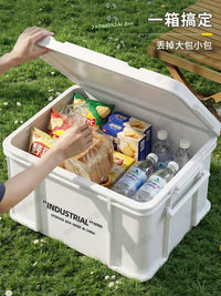 Outdoor Camping Car Trunk Storage Box with Wheels, Large Capacity Waterproof Organizer