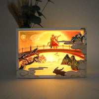 DIY Paper Carving Lamp Kit with Blank Templates, Decorative Night Light, 3D Handmade Papercut Light Box