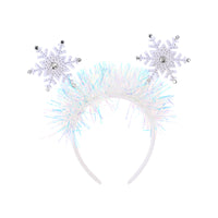 Christmas Snowflake Sequin Headband for Holiday Parties and Photo Props