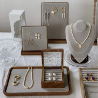 Wooden Necklace Display Stand Jewelry Mannequin Bust for Pendants and Chains