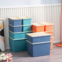 Desktop Multi-layer Storage Box with Lid - Dustproof Large Capacity Organizer for Living Room & Kitchen