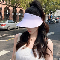 Women's Summer Wide Brim UV Protection Foldable Sun Visor Hat for Outdoor Sports