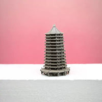 Brass Pagoda Miniature Ancient Chinese Architecture Model for Landscape Decor