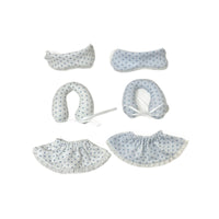 10cm Doll Pajama Set with Eye Mask and U-shaped Pillow for Yuy Xiaoyu Nyota Tata Kuku Dolls