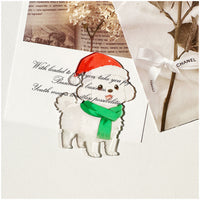 Cute Puppy Acrylic Bookmark for Students, Transparent Light-Permeable Reading Marker