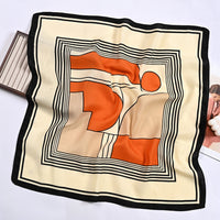 Korean Style Velvet Scarf for Women, Multi-purpose Square Shawl Headscarf