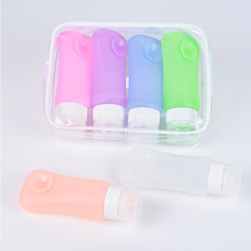 Silicone Suction Cup Travel Bottles for Shampoo, Conditioner, Lotion, and Soap
