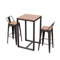 Outdoor Patio Bar Table and Chairs Set, Garden Bistro High-Top Furniture, Weather-Resistant