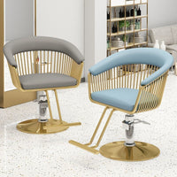 Luxury Vintage Barber Chair for Salon Hair Styling, Perming, and Dyeing