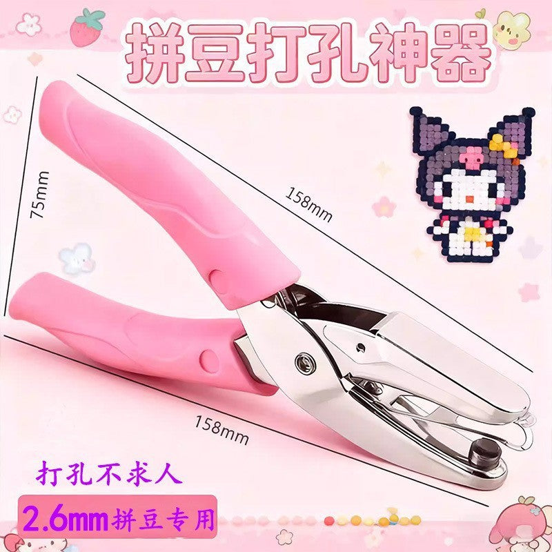 Perler Bead Punch Pliers for DIY Keychain Making, 1.5mm to 6mm Hole Puncher Tool
