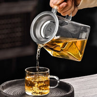 Heat-Resistant Borosilicate Glass Gongdao Bei Tea Pitcher with Filter