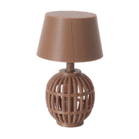 Miniature Hollow-Out Dollhouse Table Lamp Model for DIY Home Decor
